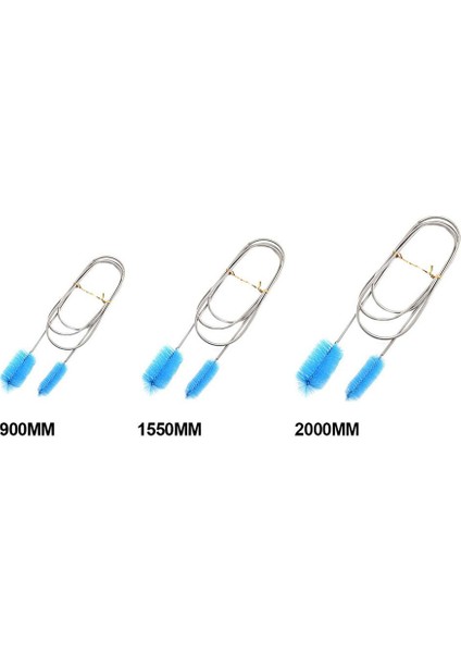 Siyah Stil 200CM 155 cm Akvaryum Temizleme Fırçası Paslanmaz Çelik Esnek Eğri Boru Fırçası Su Hava Borusu Hortum Temizleyici Balık Tankı Aksesuarları (Yurt Dışından) modelleri