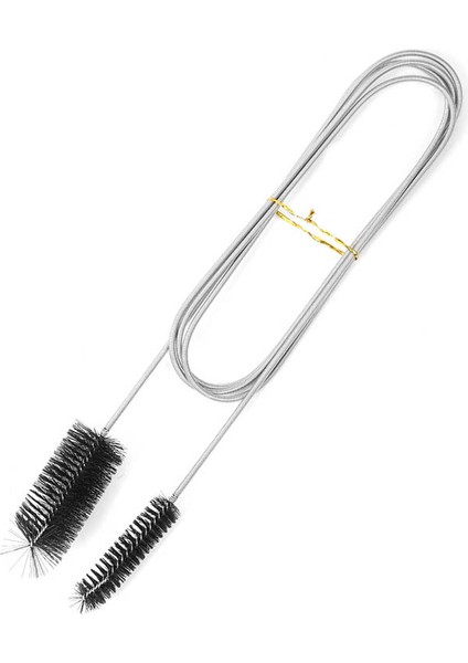 Siyah Stil 45CM Döner Spiral Boru Temizleme Fırçası Çift Başlı Yumuşak Balık Tankı Hava Tüpü Hortum Dış Filtre Akvaryum Malzemesi (Yurt Dışından)