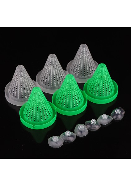 2 Adet Tarzı 3 Parça Plastik Konik Hazneli Emici Kupa ile Akvaryum Kırmızı Solucan Besleme Balık Tankı Konik Canlı Yem Sepeti Huni Malzemeleri (Yurt Dışından) modelleri