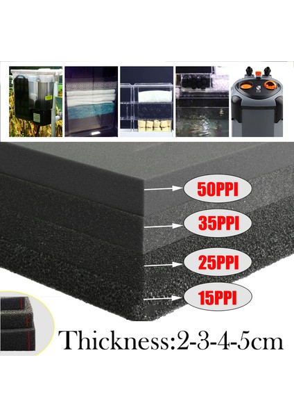 35PPI Stili 50CMX25CMX3CM Akvaryum Aksesuarları Biyokimyasal Dekorasyon Pamuk Sünger Akvaryum Filtre Balık Tankı Havuz Siyah Köpük Sünger Tankı Ppı (Yurt Dışından) indirimleri