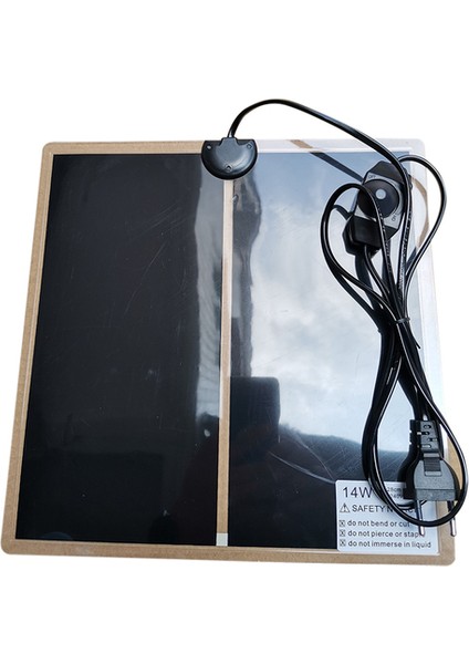 14W 28X28CM Stili Evcil Isıtıcı Elektrikli Güvenlik Güç Evcil Hayvan Sürüngen Isıtma Ped Isı Matı Inkübatör Sıcaklık Kontrolü ile Avrupa Fişi W (Yurt Dışından)