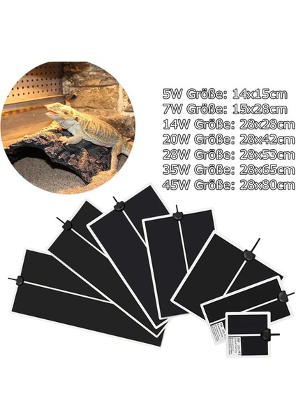 14W Tarzı Terraryum Sürüngen Isı Termal Mat Amphibiens Tırmanış Isıtma Isıtıcı Yastıklar Battaniye Sıcaklık Düzenleyici Aksesuarları (Yurt Dışından) fırsatları