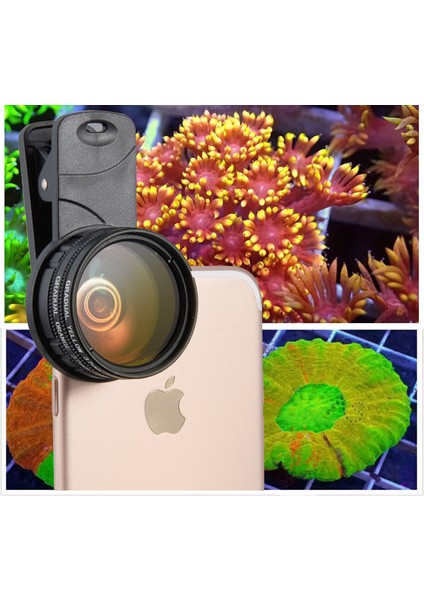 1 Adet Klip Tarzı 1 Ünite Akvaryum Derin Deniz Deniz Silindir Fotoğrafçılık Lensi Cep Telefonu Filtre Lensi ile Makro Mercan Aynası (Yurt Dışından)