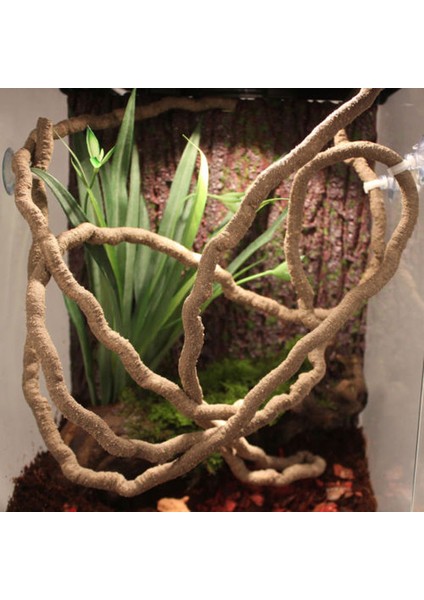 Yüksek Sürüngen Sarmalı Orman Esnek Terraryum Tırmanıcı Yerleşim 200CM Yapay Gerçekçi Dekor Sürüngen Esnek Sarmalı Yeni (Yurt Dışından)