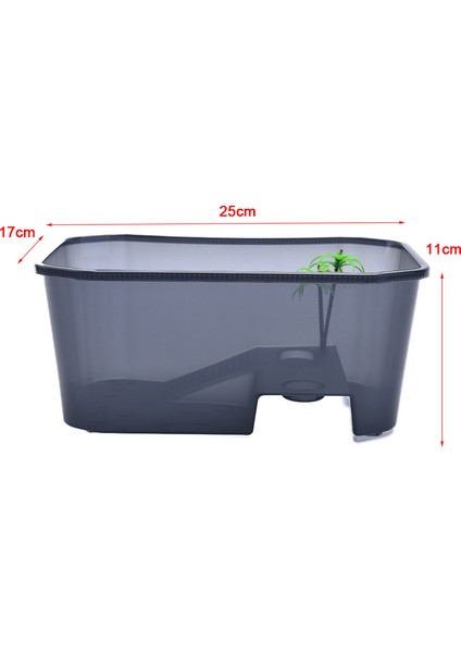As Picture Shows Sürüngen Vivaryumu Kutup Kaplumbağası Kaplumbağa Basking Ramp Tank Yavru Yem Aracı Kutu ile Basking Ev Akvaryum (Yurt Dışından)