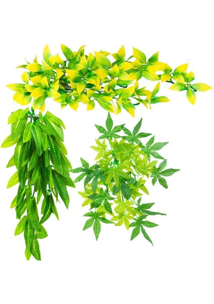 Menekşe Tarzı Terraryum Süsleme Dıy Akvaryum Balık Tankı Bitki Sürüngen Sürüngenler Sahte Asılı Gerçekçi Yapay Sarmal Pet Malzemeleri (Yurt Dışından)