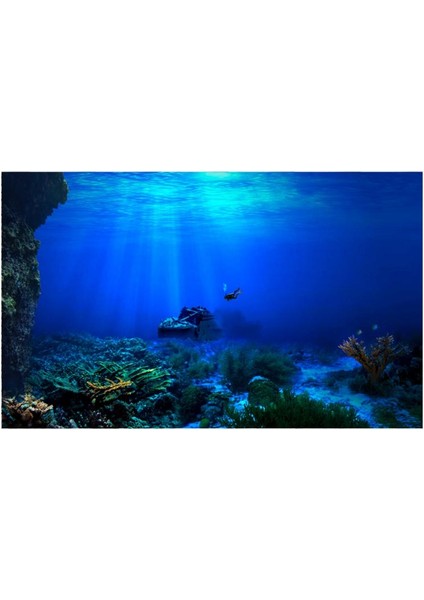 No.1 Tarzı 76X30CM 3D Etkili Taze Deniz Arka Planı Akvaryum Okyanus Manzara Poster Akvaryum Arka Planı Poster Dekorasyon Duvar Peyzaj Arka Planı (Yurt Dışından)