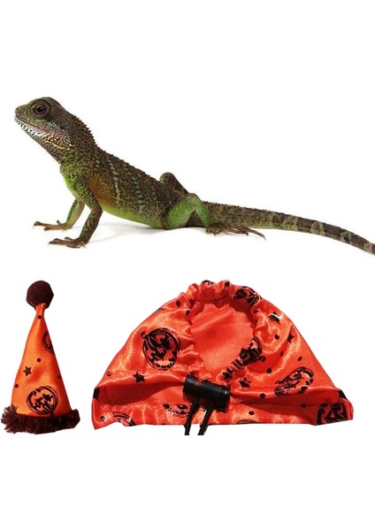 Bir Stil Kertenkele Kostümü Ayarlanabilir Kertenkele Şapka ve Pelerin Kürklü Evcil Hayvanlar Tatil Kostümü Aksesuarları (Yurt Dışından) modelleri