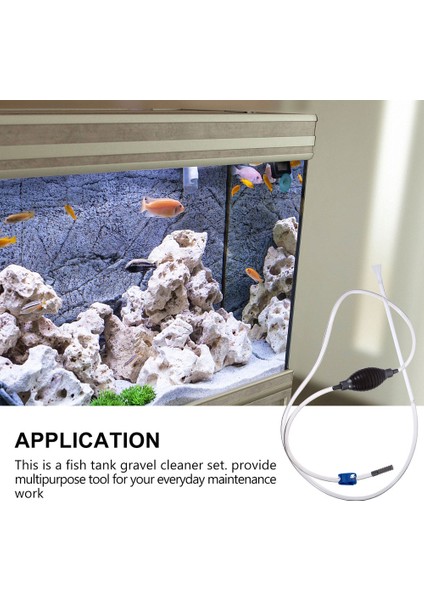 Gri Tarzı 123X4.5CM Akvaryum Balık Tankı Çakıl Temizleyici Aracı Sifon Çakıl Manüel Temizleyici Akvaryum Çakıl Aracı Kum Yıkama Aracı Temizleme Aracı (Yurt Dışından)