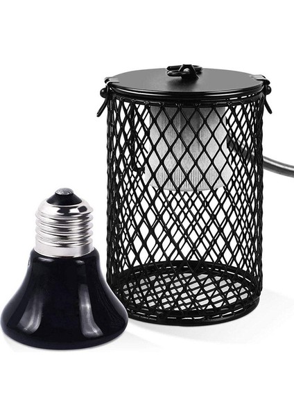 50W Tarzı Evcil Kızılötesi Lambası Isı Emici Isı Lambası Güvenlik Kafesi ile Güvenli Seramik Isı Pet Malzemeleri Sürüngen Lambası (Yurt Dışından) modelleri