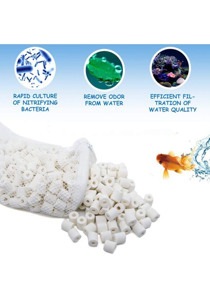 500G Tarzı Balık Tankı Kullanımı Için Biyolojik Akvaryum Filtre Medya Kiti - Bio Toplar Seramik Halkalar Aktif Karbon ile Fileli Torba (Yurt Dışından) fırsatları