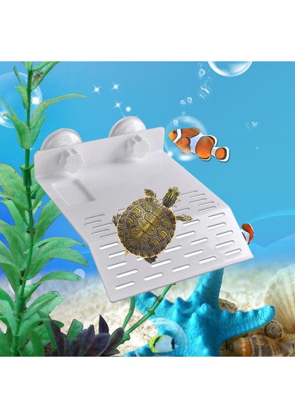 Beyaz Stil 20CMX24CM Akvaryum Evcil Hayvan Malzemeleri Plastik Kaplumbağalar Iskele Balık Tankı Dekorasyon Kaplumbağa Adası Sürüngen Güneş Terası Yüzen Ada Platformu (Yurt Dışından) fiyatları