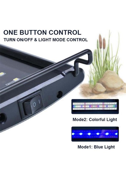 30CM Rgb Stili Su Geçirmez LED Akvaryum Işıkları Balık Tankı Işık Barı Mavi Rgb cm Daldırma Altında Klip Lamba Su Üstü Süslemesi Avrupa Birliği (Yurt Dışından) fiyatları