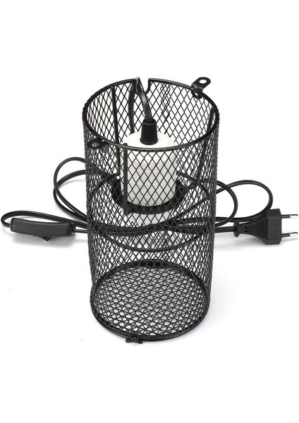 Ab Fiş Tarzı E27 Pet Isıtma Lambası Sürüngen Seramik Isıtma Lambası Isıtıcı Tutucu Sürüngen Kızılötesi Isı Lambası Tutucu ile Anti-Sıcaklık Braketi (Yurt Dışından)