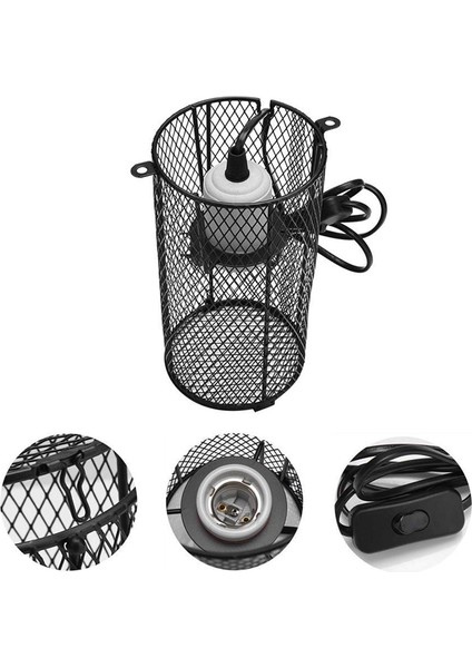 Ab Fiş Tarzı E27 Pet Isıtma Lambası Sürüngen Seramik Isıtma Lambası Isıtıcı Tutucu Sürüngen Kızılötesi Isı Lambası Tutucu ile Anti-Sıcaklık Braketi (Yurt Dışından) fırsatları