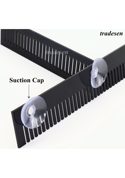 Tip1-2 Tarzı 30CM Siyah Akvaryum Balık Tankı Aksesuarları Için Silikon Emme Kupaları Ile Çıkarılabilir Taşma Tarak Akrilik Balık Tarak Filtre Şerit (Yurt Dışından)