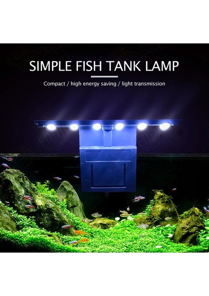1 Takım Stili Avrupa Fişli Akvaryum LED Klipsli Lamba Beyaz Işık (Yurt Dışından) fiyatları