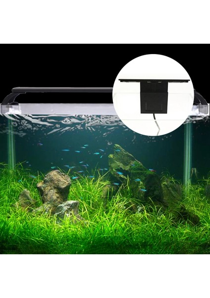 1 Takım Stili Avrupa Fişli Akvaryum LED Klipsli Lamba Beyaz Işık (Yurt Dışından) fırsatları