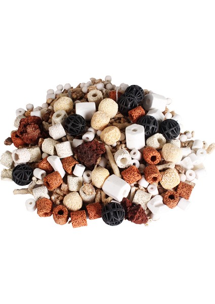 Ana Fan Taş Stili 100 Gram 100G 150G Akvaryum Balık Tankı Filtre Medya Seramik Halkalar Aktif Karbon Biyoballı Net Torba ile Berrak Su (Yurt Dışından)