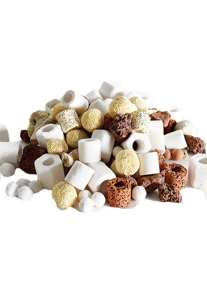 Mercan Kumu Stili 150G 100G 150G Akvaryum Balık Tankı Filtre Medya Seramik Halkalar Aktif Karbon Biyoballı Net Torba ile Berrak Su (Yurt Dışından)