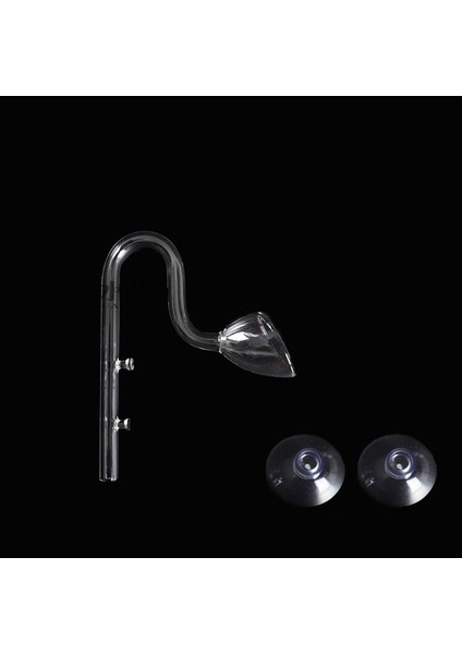 Model C Stili 17MM Balık Tankı Filtresi - Yüzen Cam Zambak Borusu Yüzey Giriş Çıkış 13MM Akvaryum Su Bitkisi Tankı Filtresi Ada (Yurt Dışından)