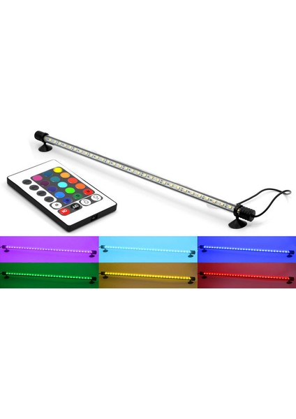 38CM Çok Renkli Stil Uzaktan Kumandalı Md LED Işık Çubuğu Daldırılabilir Şerit Tüp Denizaltı Lambası Çok Renkli Rgb Akvaryum Balık Tankı Su Geçirmez IP68 (Yurt Dışından)