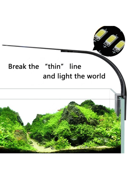 Beyaz Abd Fiş Stili 12 Led'li LED Akvaryum Işığı Balık Tankları Klip Işıkları LED Bitkiler Yetiştirme Işıkları Suda Dayanıklı Lamba (Yurt Dışından)