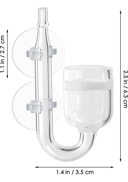 Akvaryum Için Emme Kupası Co2 Difüzörü Co2 Regülatör Bağlantı Kaynağı ile Birlikte 1 Adet (Yurt Dışından) fırsatları