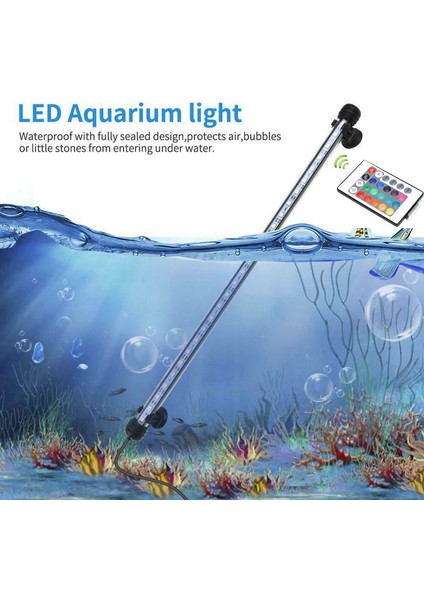38CM Çok Renkli Stil Uzaktan Kumandalı Md LED Işık Çubuğu Daldırılabilir Şerit Tüp Denizaltı Lambası Çok Renkli Rgb Akvaryum Balık Tankı Su Geçirmez IP68 (Yurt Dışından) fiyatları