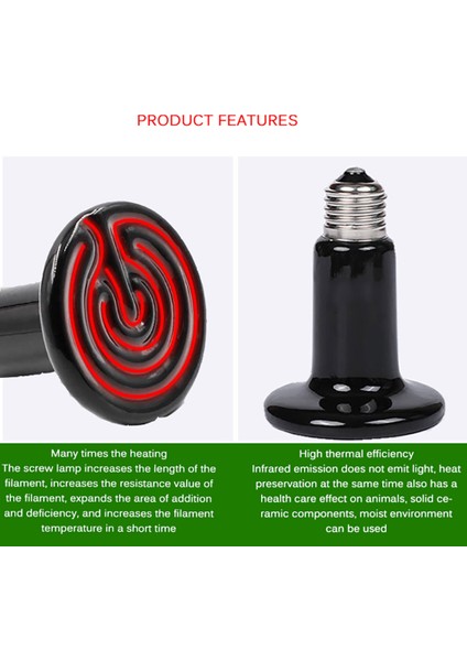 50W Tarzı Sürüngen Isı Lambası Seramik Kızılötesi Lamba Sürüngen Ampul Sıcaklık Kontrol Ekipmanı (Yurt Dışından) fırsatları