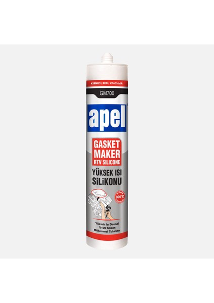 310 ml Rtv Silikonu Kırmızı GM700 Apel