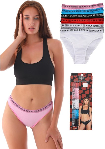 Kadın 5li Lastikli Slip Külot