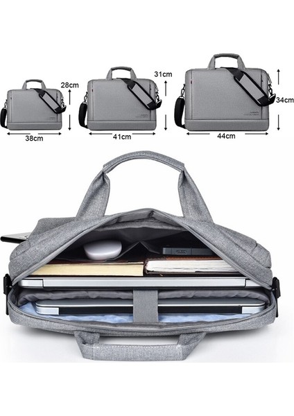 Oumaantu 020 Oxford Kumaş Laptop Omuz Çantası Wine 13-14 Inç Kırmızı