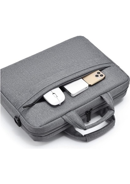 Oumaantu 020 Oxford Kumaş Laptop Omuz Çantası Wine 13-14 Inç Kırmızı