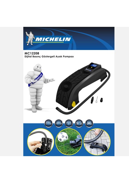 MC12208 Dijital Basınç Göstergeli Ayak Pompası indirimleri