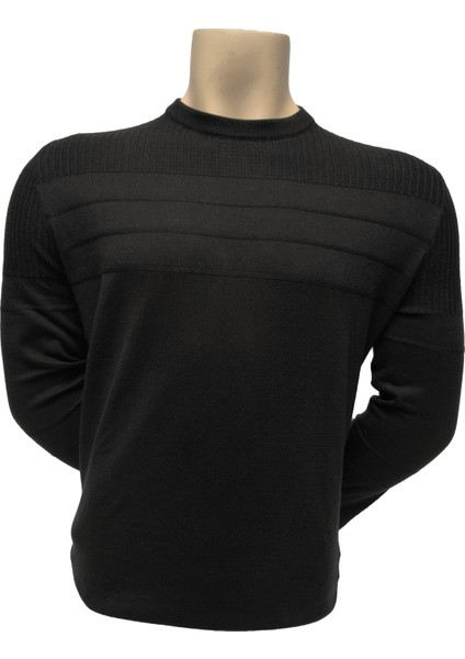 Erkek Kazak O Yk Robası Silik Çizgi Desen