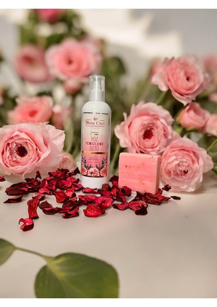 Yüz Temizleme Sütü Gül Özlü - Natural Gül Sabunu Seti