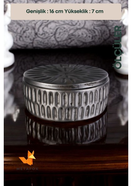 Şekerlik Kapaklı Kase Kurabiyelik Kapaklı Şekerlik Gümüş Eskitme Renk Model 15 modelleri