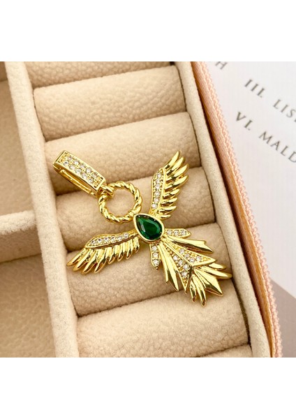 Ajda Charm Ajda Bilezik Charmı Zirkon Taşlı Anka Kuşu2 Model Gold