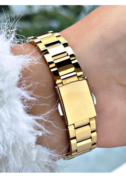 Altın Rengi Çelik Kordon Kadın Kol Saati 03381 modelleri