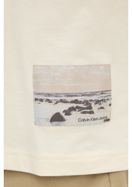 % 100 Pamuk Relaxed Fit Sırt Baskılı T Shirt J30J327094YAC Erkek T Shirt J30J327094 Yac indirimleri