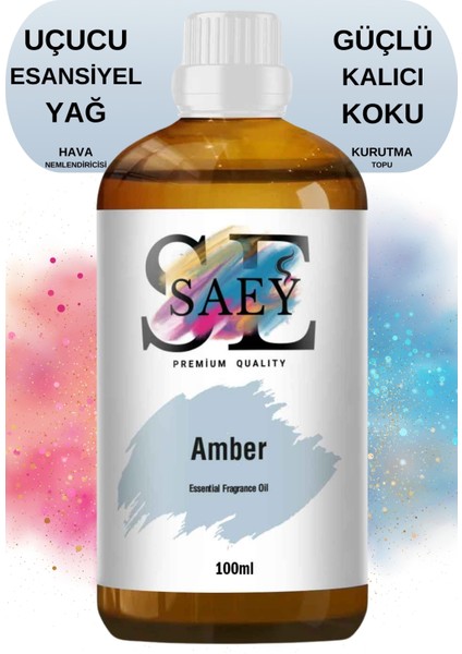 Amber Esansiyel Uçucu Koku Yağ Buhurdanlık Yağı Difüzör Esansı Hobi Esans 100ml