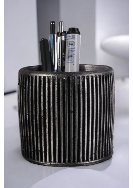 Masa Kalemliği Organizer Gümüş Eskitme Renk Model 1