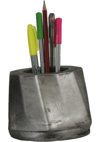 Masa Kalemliği Organizer Gümüş Eskitme Renk Model 17