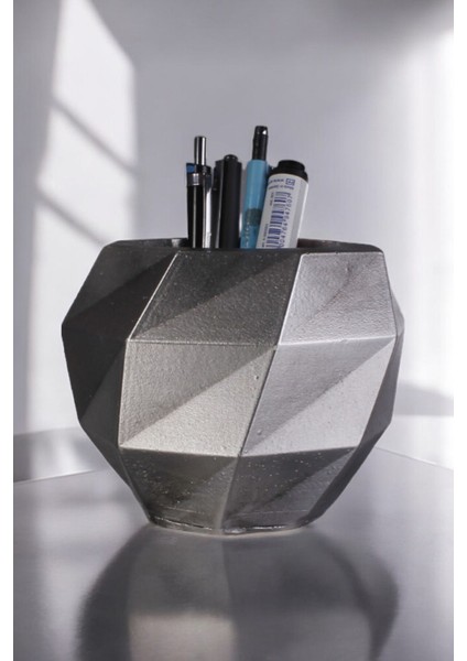 Masa Kalemliği Organizer Gümüş Eskitme Renk Model 20