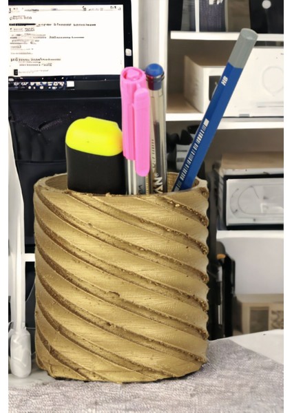 Masa Kalemliği Organizer Altın Renk Model 6