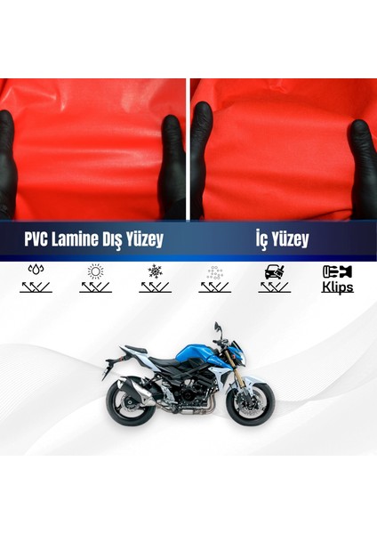 Suzukı Gsx 600 F Motosiklet Brandası Su Geçirmez Branda Kırmızı Branda Motor Branda Xl