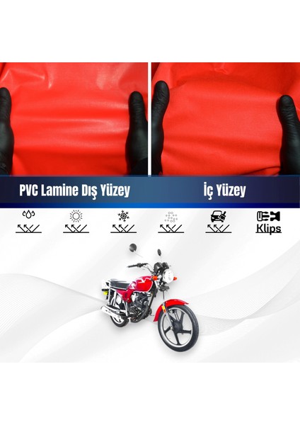 Yamaha Tmax 560 Motosiklet Brandası Su Geçirmez Branda Kırmızı Branda Motor Branda Xxl