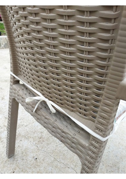 1 Adet Komutan Arkalıklı Sandalye Minderi, Extra Kalın (Kalınlık 5 cm )-Ekose Yeşil