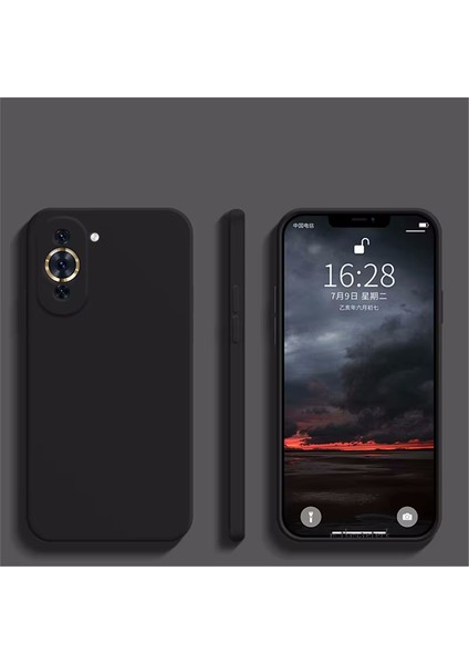 Huawei Nova 12S Kılıf Lansman Kamera Korumalı Içi Kadife Yumuşak Renkli Silikon Kapak Mat Hisli Süet Liquid